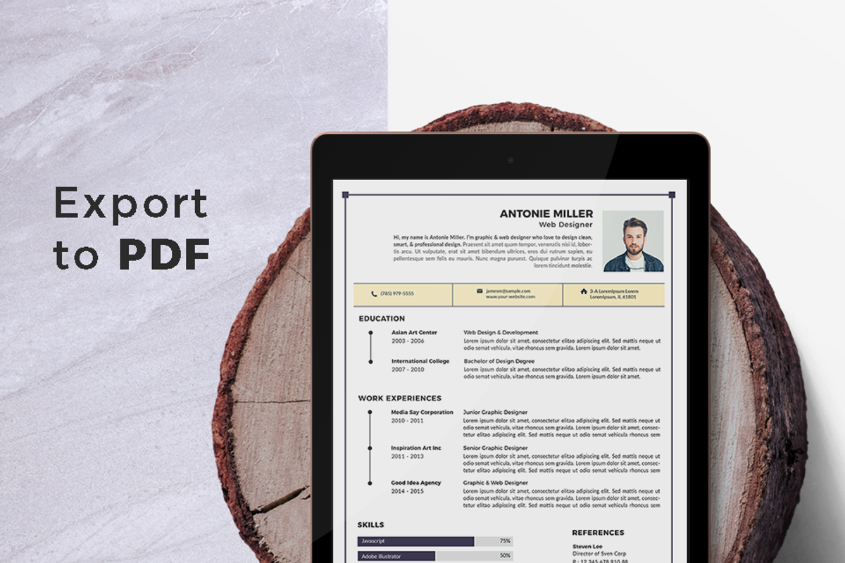 Cover Letter & Resume Template, a Resume Template by Hito Graphic (Photo 8 of 8)