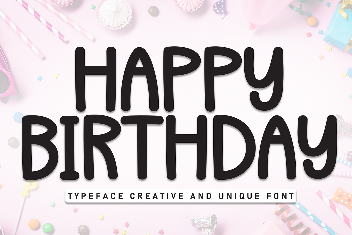 Happy Birthday | Script Font, a Script Font by Scratchones (Photo 1 of 8)