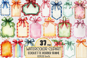 Coquette Border Frame Sublimation Bu, a Seasonal Illustration by Rose Art