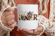 Book Lover Floral Reading PNG, an Illustration by designcity5 (Thumbnail 4 of 4)