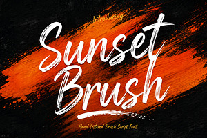 Sunset Brush Script Font, a Script Font by cocodesign