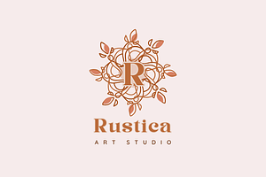 Elegant Foliage Lineart Logo