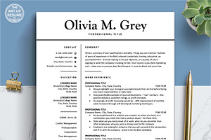 Minimalist Resume, CV Template