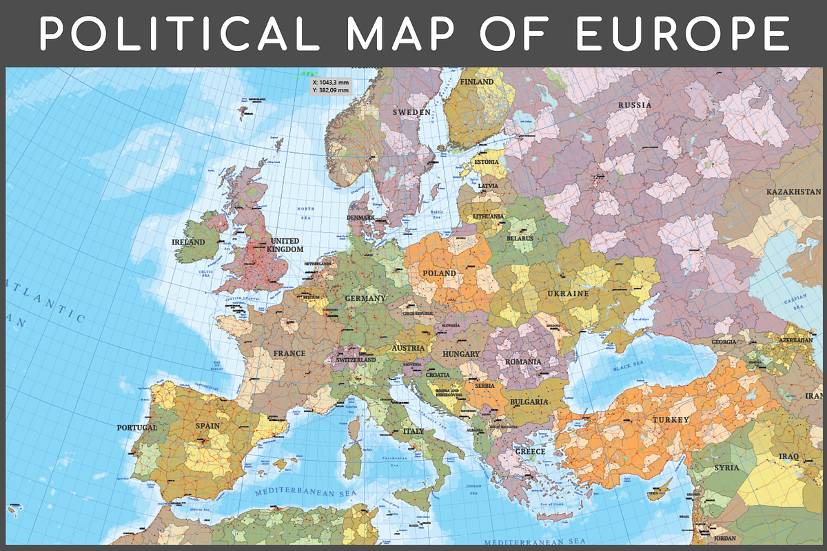 Map of Europe, an Education Illustration by Cartorical (Photo 1 of 8)