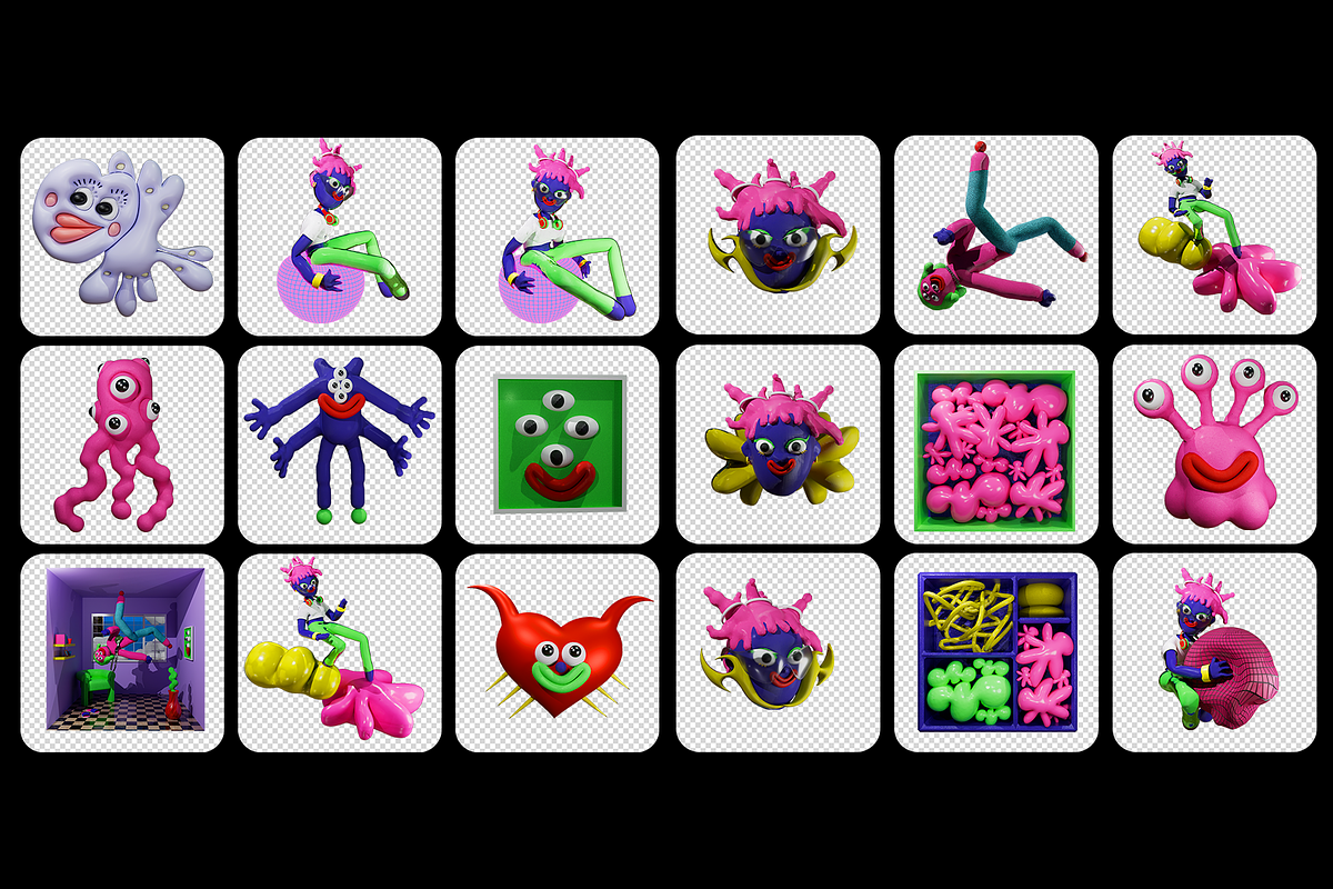 Clownify - 3D Shapes and Figure Pack, an Object Graphic by Dirtybarn (Photo 5 of 8)