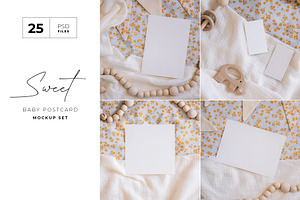 Oh Baby Shower Mockup Bundle, a Print Template by Neutral Mockups