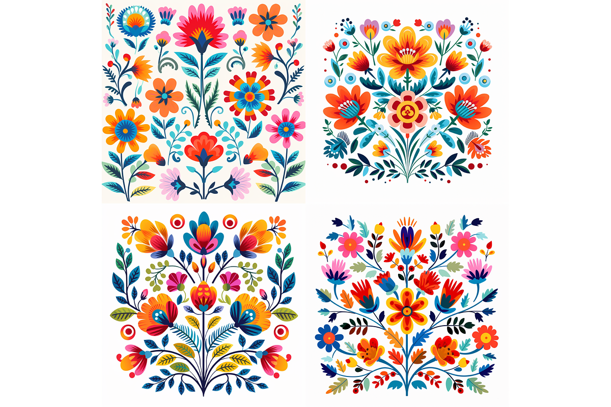 Prompt Mexican Folk Clipart, a Decorative Illustration by Creative design (Photo 5 of 7)