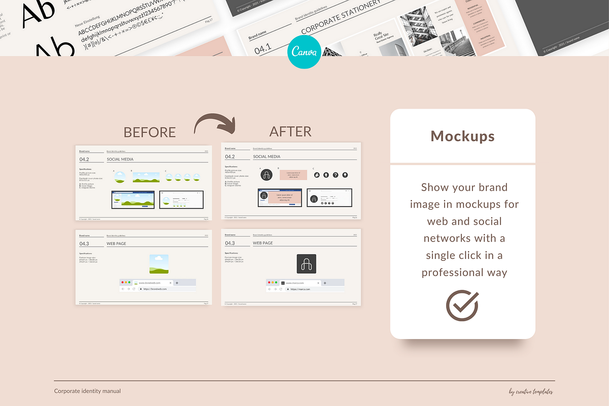 Brand Guideliness Canva Template, a Templates & Theme by byCreativeTemplates (Photo 4 of 8)