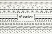 50 Hand Drawn Brushes, part 2 - AI, a Brush Add-On by Andrea De Oliveira (Thumbnail 6 of 7)