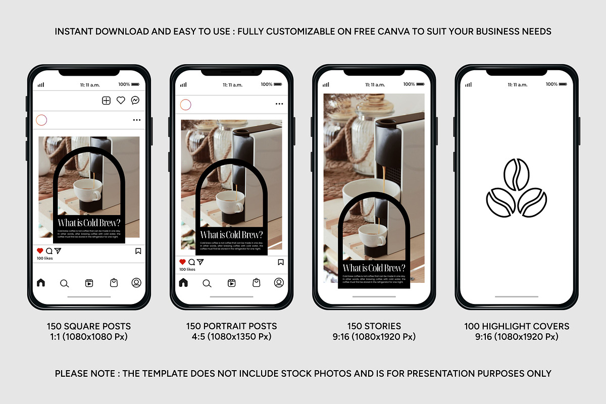 Coffee White Template, a Social Media Template by Kalubuak (Photo 2 of 10)