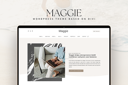 Coaching WordPress Theme Maggie, a WordPress Template by Lovely Confetti