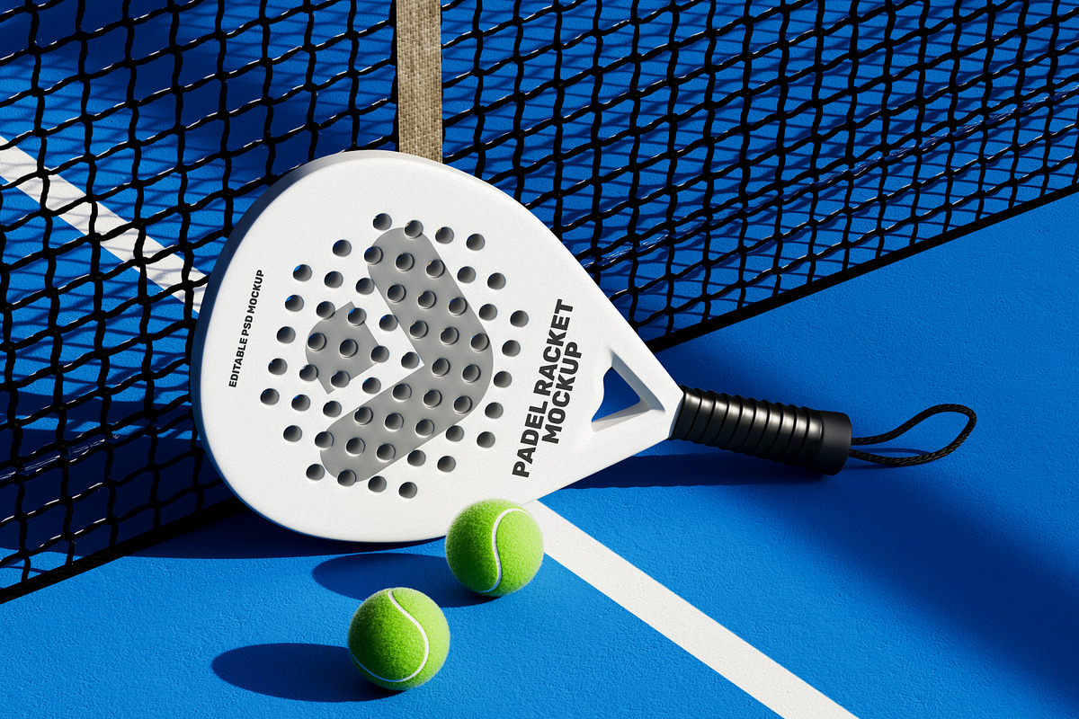 Padel Racket Mockup, a Merchandise Mockup by Brand Earth (Photo 4 of 4)