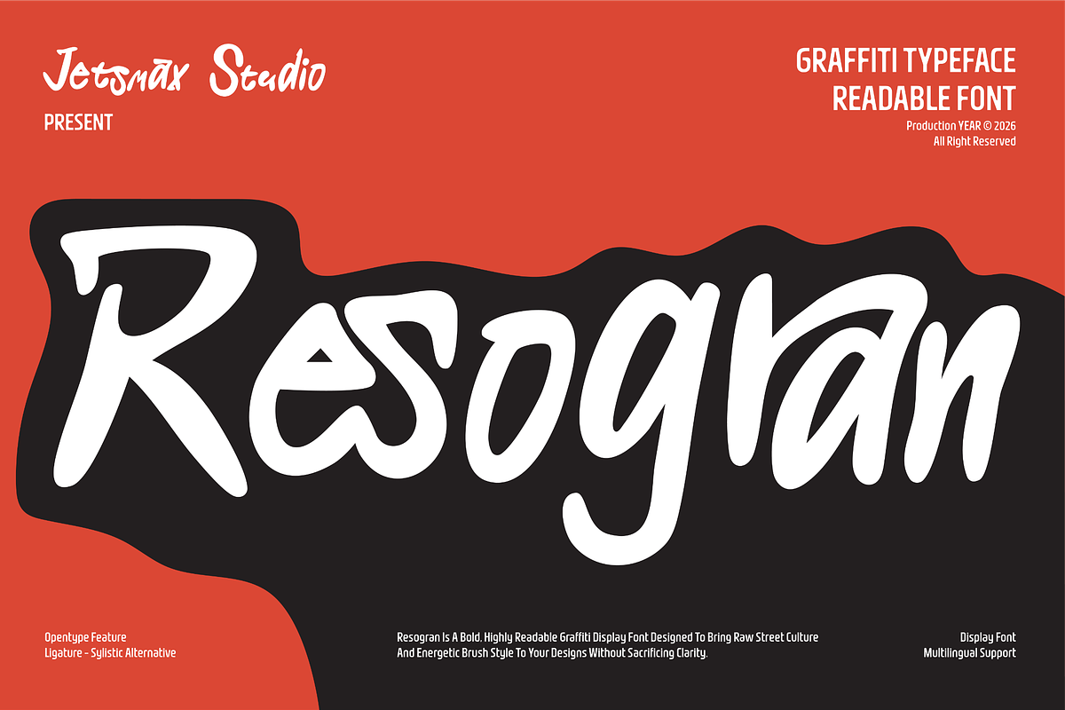 Resogran, a Handwritten Font by Jetsmax® Studio (Photo 1 of 10)