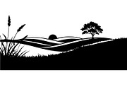 Minimal Landscape Silhouette, an Object Graphic by Designer_Momina (Thumbnail 13 of 19)