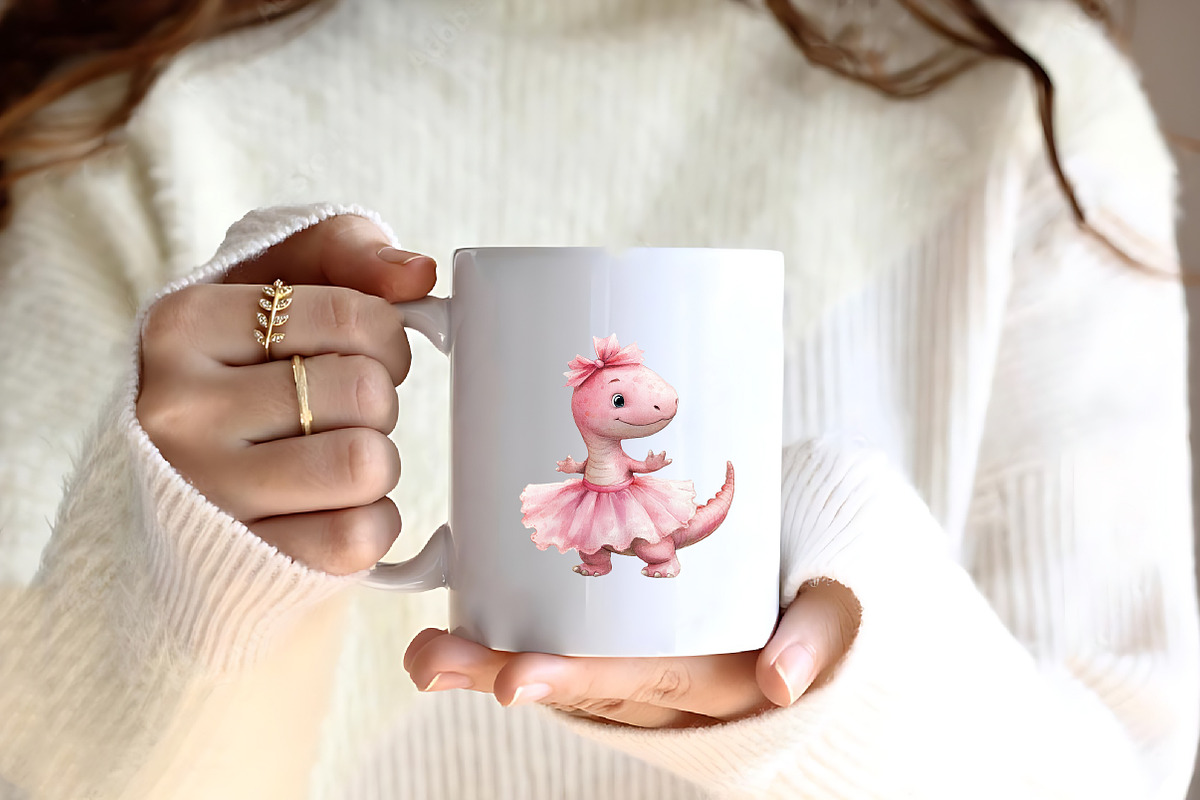 Pink Dinosaur Png, Baby Girl, an Illustration by CreationArt (Photo 7 of 9)
