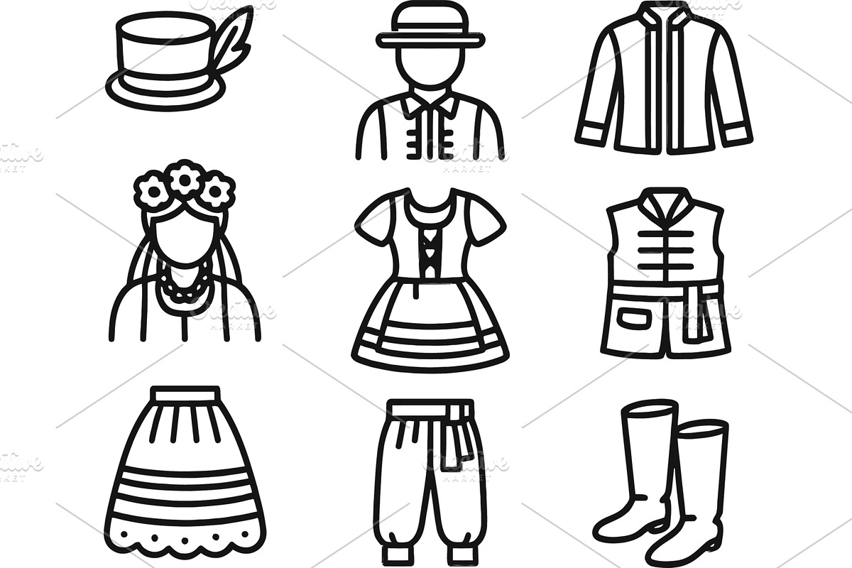 Traditional clothing and accessories, an Object Illustration by ZinetroN
