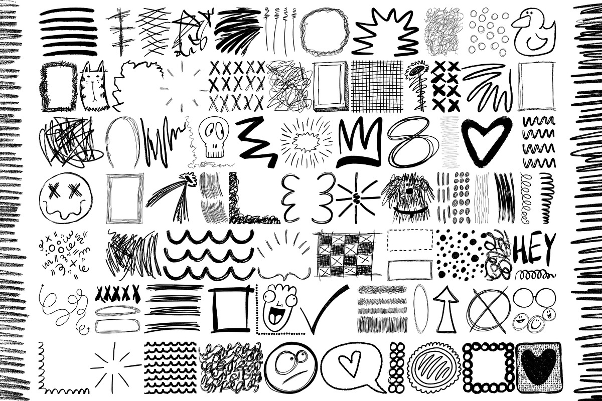 Scribbled Mess Hand Drawn Clipart, an Object Graphic by Heather Green Designs (Photo 2 of 6)