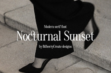 Nocturnal Sunset modern serif font