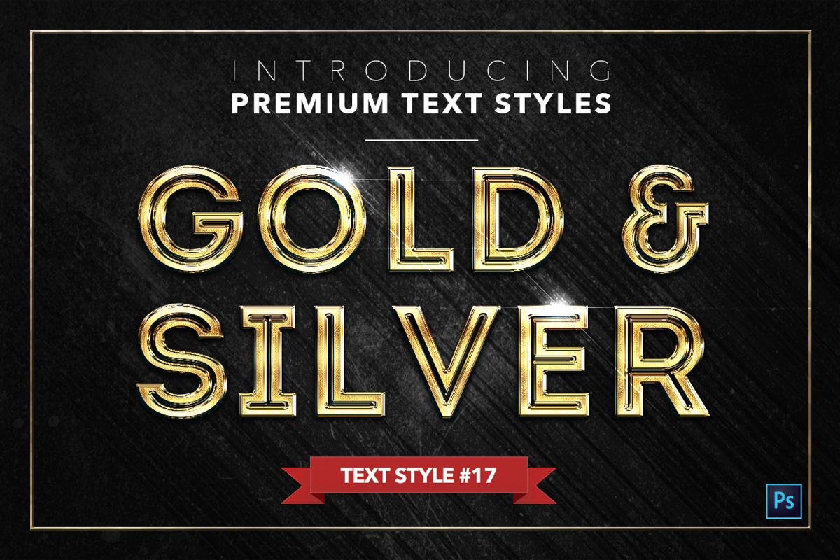 Gold & Silver #2 - 20 Text Styles, a Layer Style Add-On by Jonas Stensgaard (Photo 18 of 23)