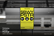 Subway Poster Mockup, an Advertising Mockup by Permadi Creative (Thumbnail 1 of 5)