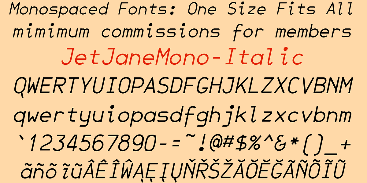JetJaneMono, a Sans Serif Font by Ingrimayne Type (Photo 8 of 11)