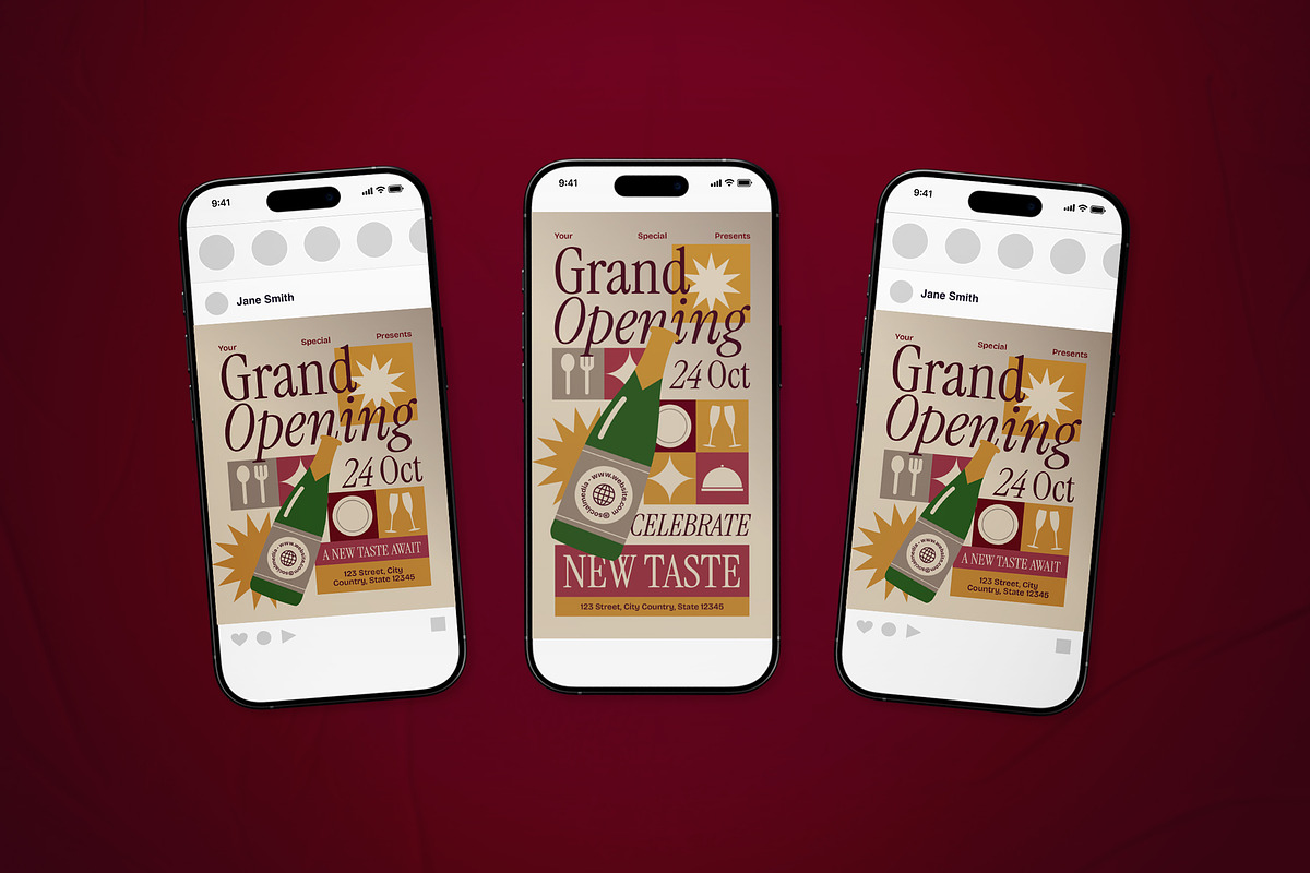 Restaurant Grand Opening Flyer Set, a Flyer Template by The Good Store (Photo 2 of 2)