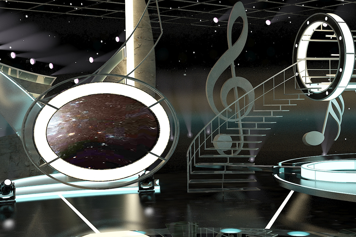 TV Studio Entertainment Set 1, an Architecture 3D Model by akerStudio (Photo 17 of 26)