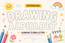Drawing Alphabet - Dotted Kids Font