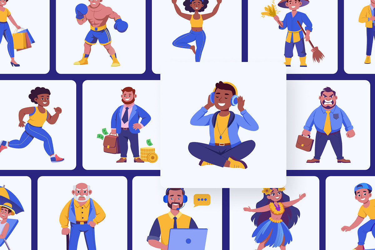 People Character Illustration Set, a Person Illustration by Brickclay (Photo 5 of 10)