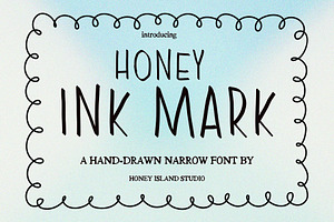 Hand Drawn Narrow Sans Serif InkMark