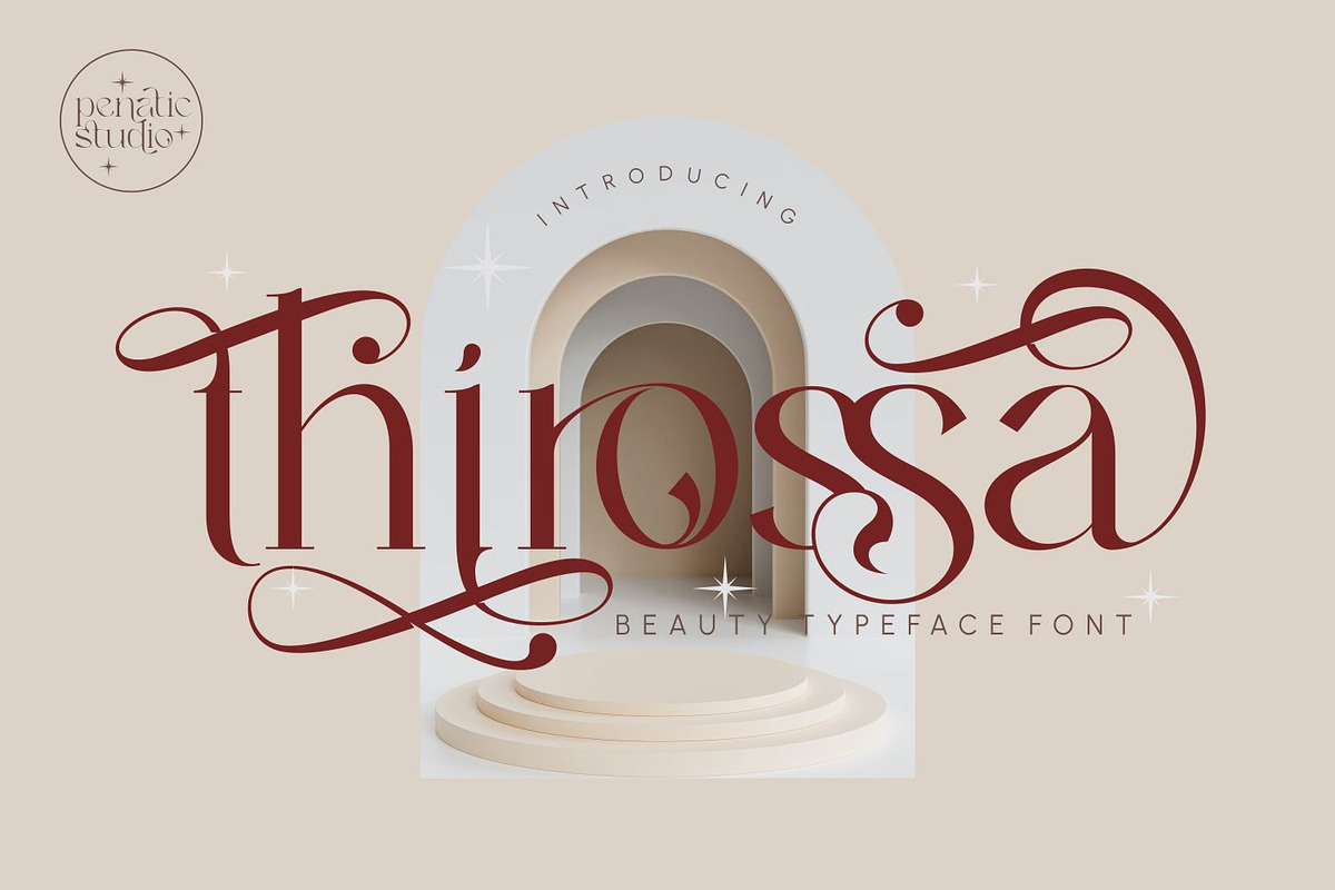 Thirossa _ beauty typeface, a Serif Font by Penatic Studio (Photo 1 of 10)