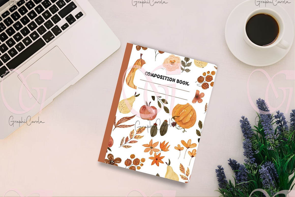Composition NoteBook Mockup Canva, a Books & Magazine Mockup by GraphiCarola (Photo 5 of 6)