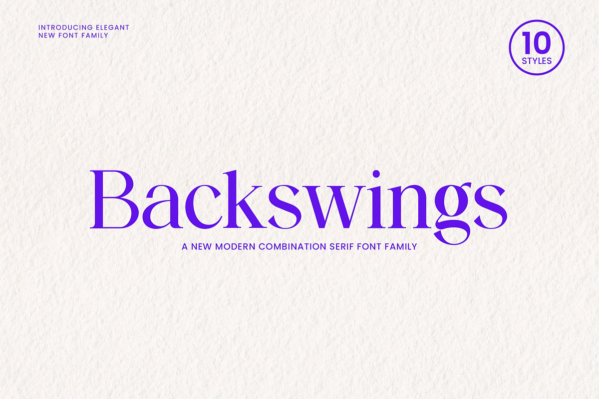 Backswings Modern Serif Family Font, a Serif Font by UICreative (Photo 1 of 13)