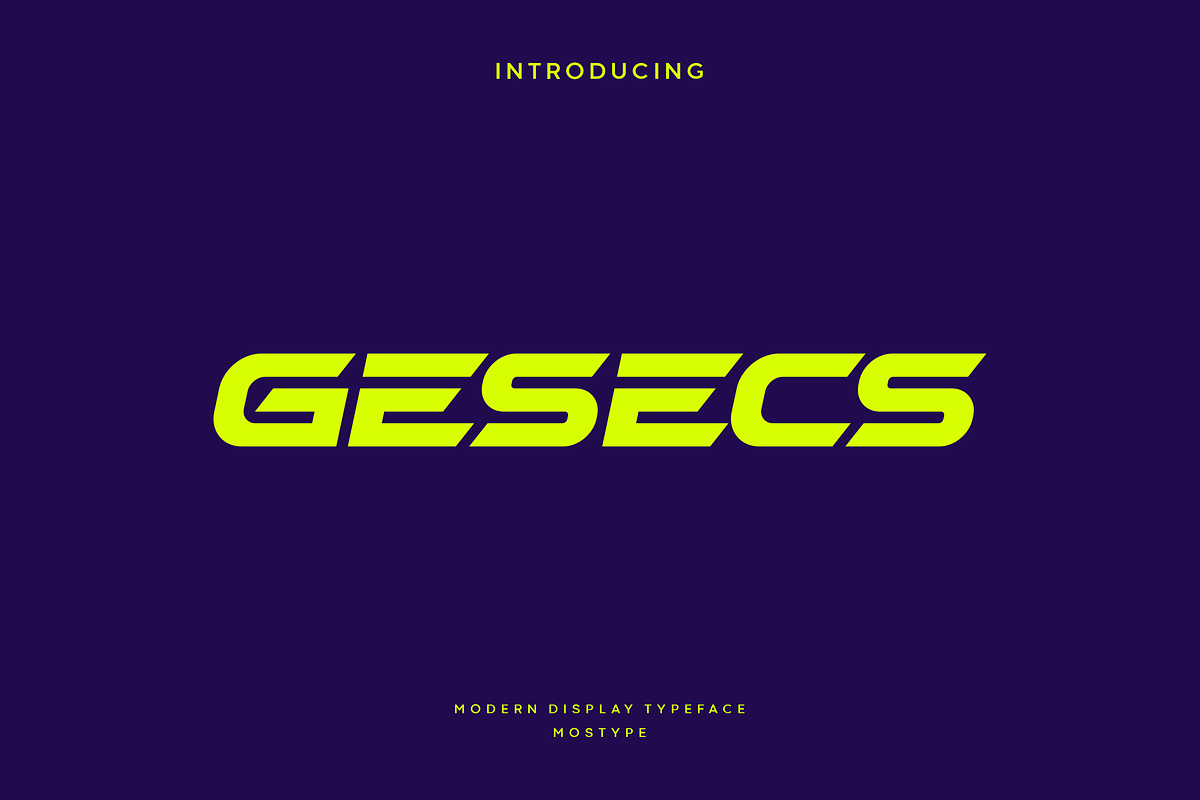 Gesecs - Modern Display Typeface, a Font by Letterna (Photo 1 of 4)