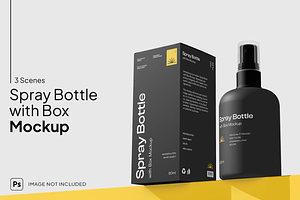 Spray Bottle Mockup Set, a Household Mockup by graphicsauce