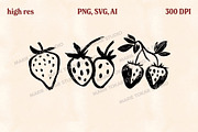 Whimsical Berry Fruit Bundle SVG PNG, a Food Illustration by Marie T (Thumbnail 19 of 36)