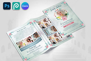 Funeral Memorial Bifold Brochure, a Brochure Template by Psd Templates
