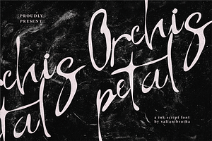 OrchisPetal | A Ink Script Font