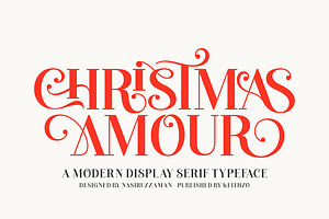 Christmas Amour - Christmas Font, a Serif Font by Keithzo