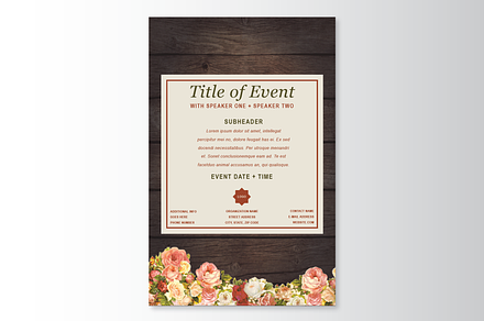 Rustic Floral Flyer Template