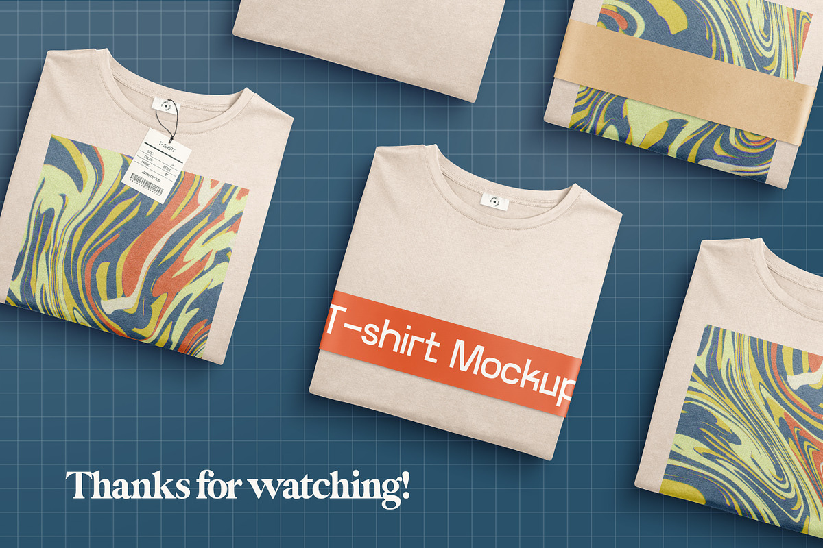 Folded T-Shirt PSD Mockup, a Shirt Mockup by 34store (Photo 5 of 5)