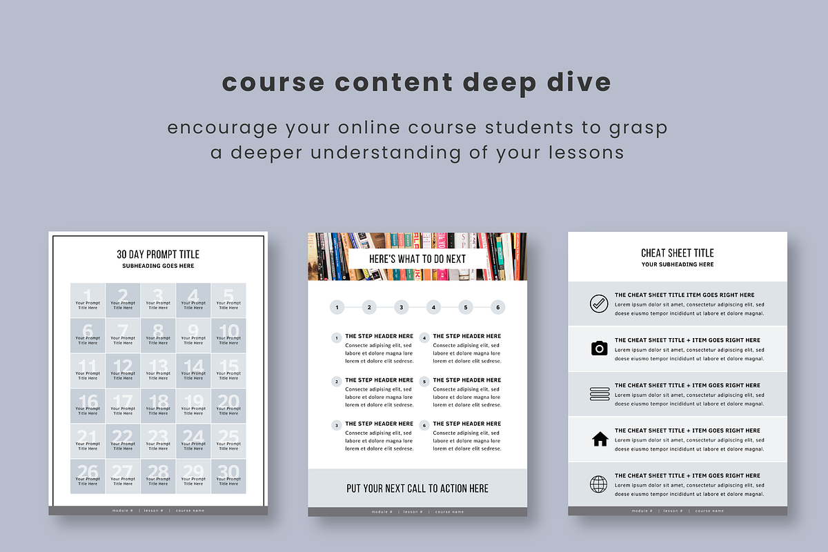 eCourse Resource Bundle, a Design Template by Studio Soluna (Photo 10 of 31)