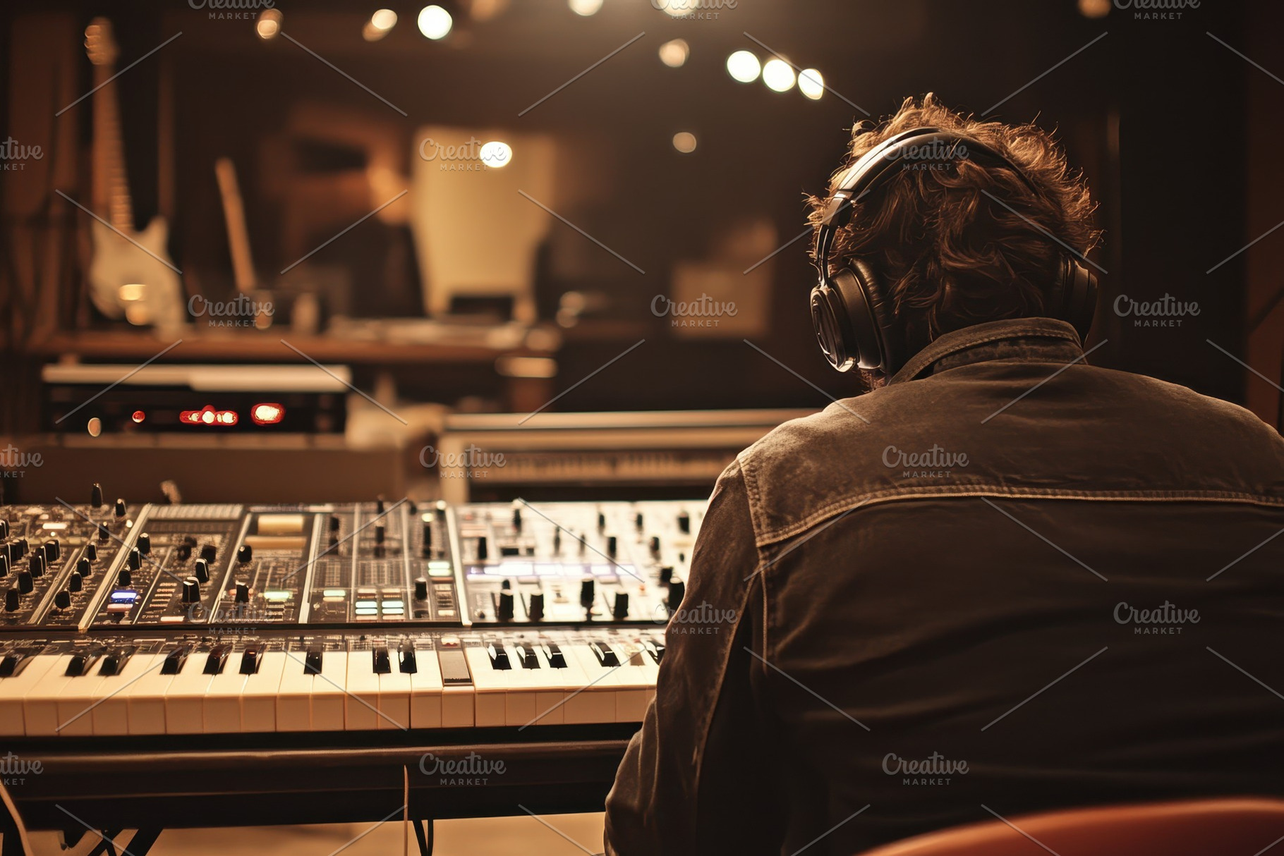 Created beats in a modern art music, a Photo by Pavel_design