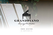 Orchestra Luxury Grand piano Logo, a Branding & Logo Template by Glowin_studio (Thumbnail 2 of 2)