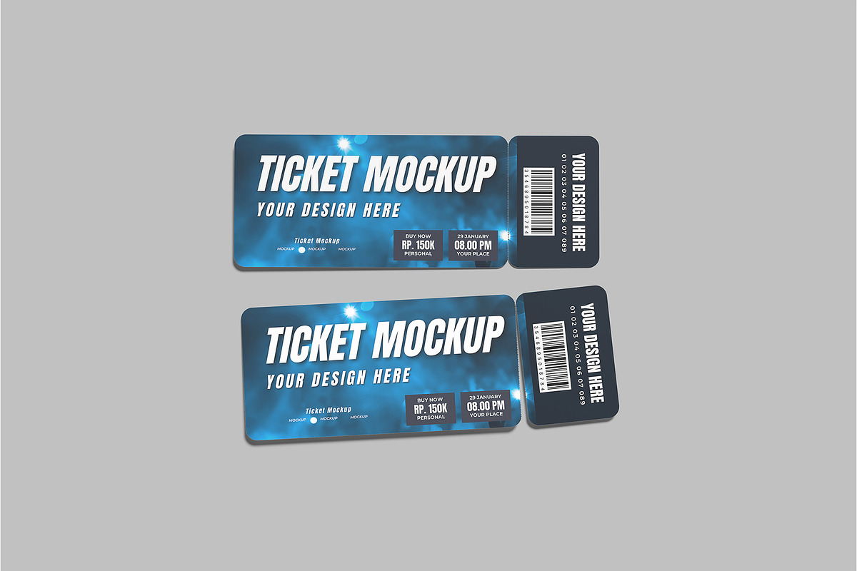 Ticket Mockup, a Print Template by lamorastudio (Photo 4 of 11)