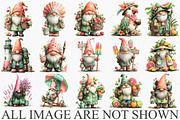 Whimsical Summer Gnome Clipart PNG, a Seasonal Illustration by Canvas Craft (Thumbnail 3 of 7)