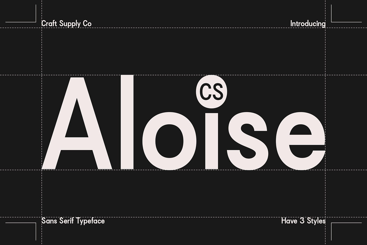 CS Aloise – Contemporary Font, a Sans Serif Font by Craft Supply Co. (Photo 1 of 8)