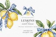 Sicilian Lemons & Ribbons, a Decorative Illustration by ThaismotaCreativeCo (Thumbnail 1 of 9)
