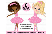 Vector Ballerina Girl Clipart, an Illustration by TheCreativeMill (Thumbnail 1 of 6)
