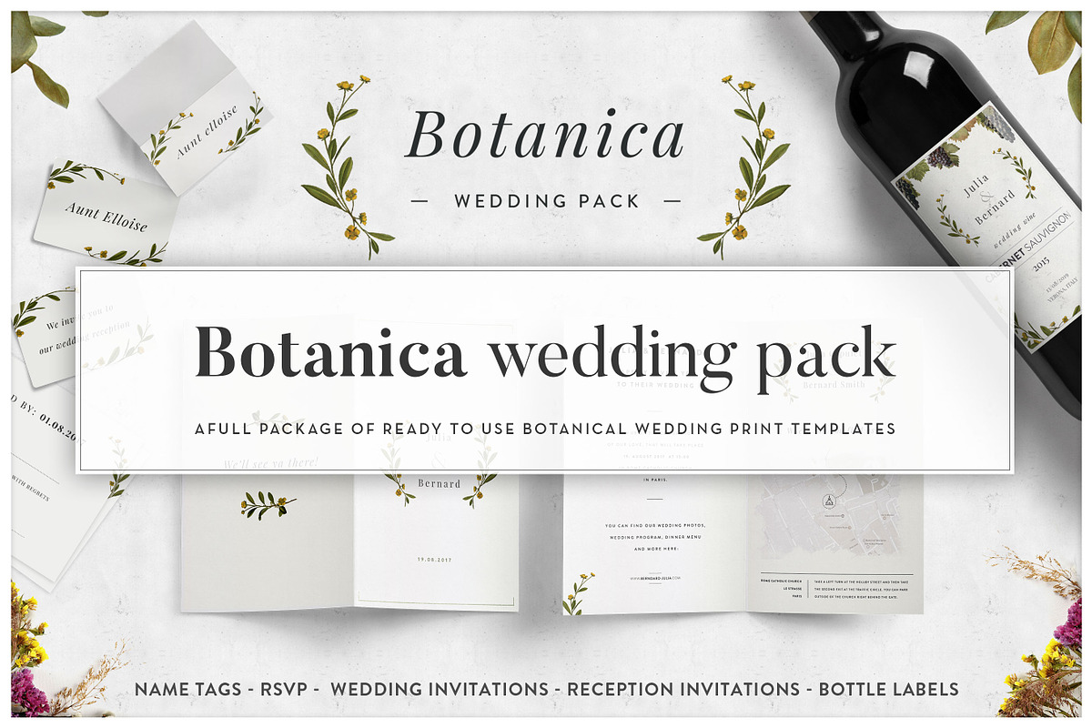 Botanica - Wedding Suite [print], an Invitation Template by Europe.graphics (Photo 2 of 6)